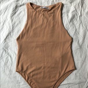 Nude Zara basic blogger favorite bodysuit